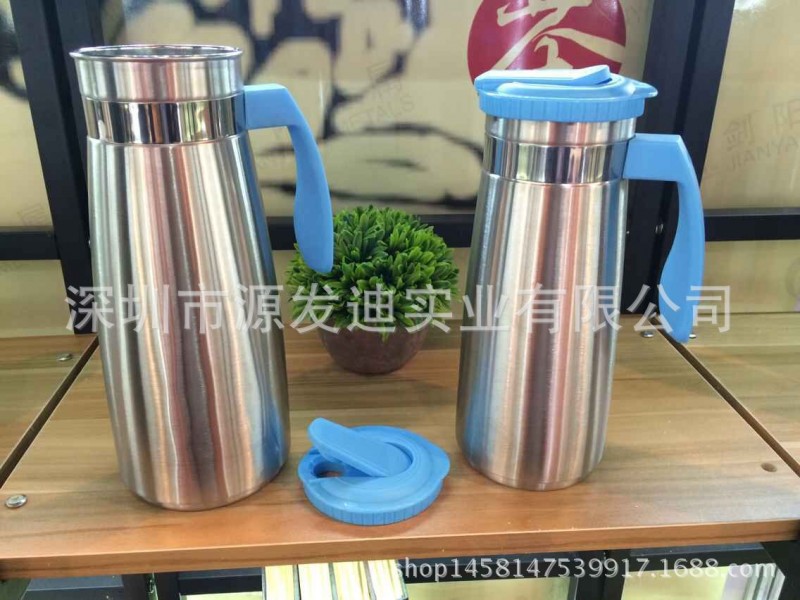 專業定做1.5L/2.0L不銹鋼雙層咖啡壺 真空保溫保冷水壺工廠,批發,進口,代購