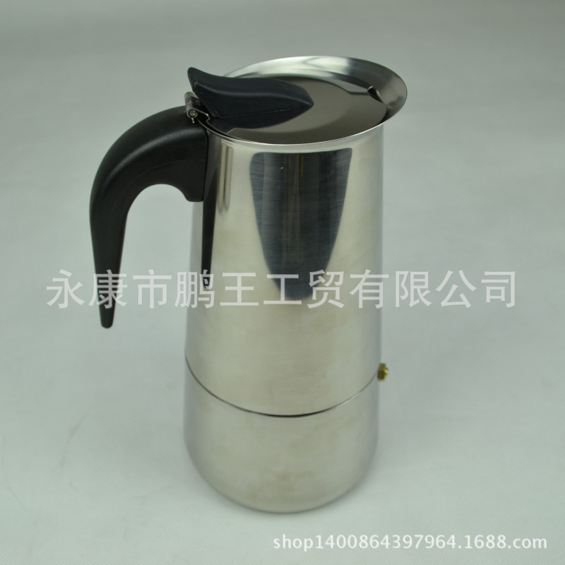 廠傢直銷現貨供應不銹鋼摩卡咖啡壺 意式滴濾壺 Moka Pot 450ML工廠,批發,進口,代購