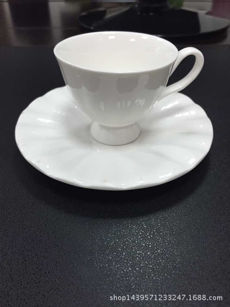 骨瓷咖啡杯 簡約款純白瓷咖啡杯碟 歐式下午茶杯定製logo工廠,批發,進口,代購