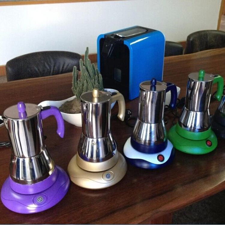 2014新款不銹鋼摩卡壺 咖啡壺 半自動傢用電熱摩卡壺 MOKA批發・進口・工廠・代買・代購