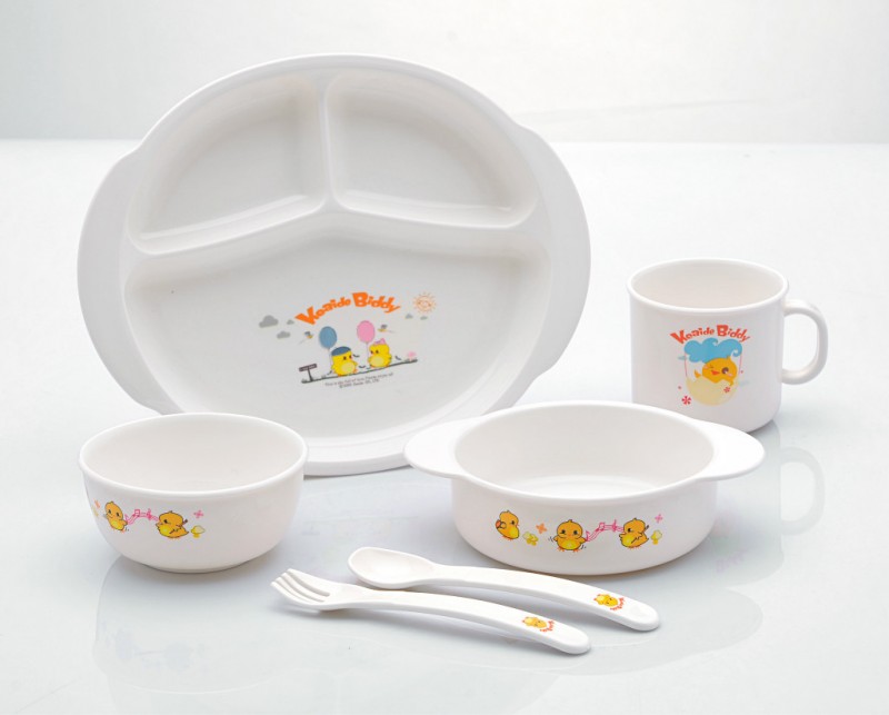 小雞卡迪KD1209餐具六件組 小碗杯勺叉超可愛 微波適用兒童餐具批發・進口・工廠・代買・代購