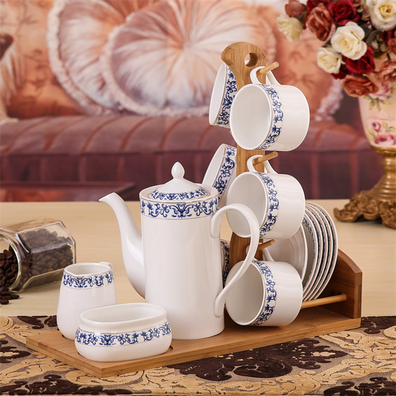 15頭歐式骨瓷咖啡具套裝 陶瓷咖啡杯碟套裝 英式下午茶茶具套裝批發・進口・工廠・代買・代購