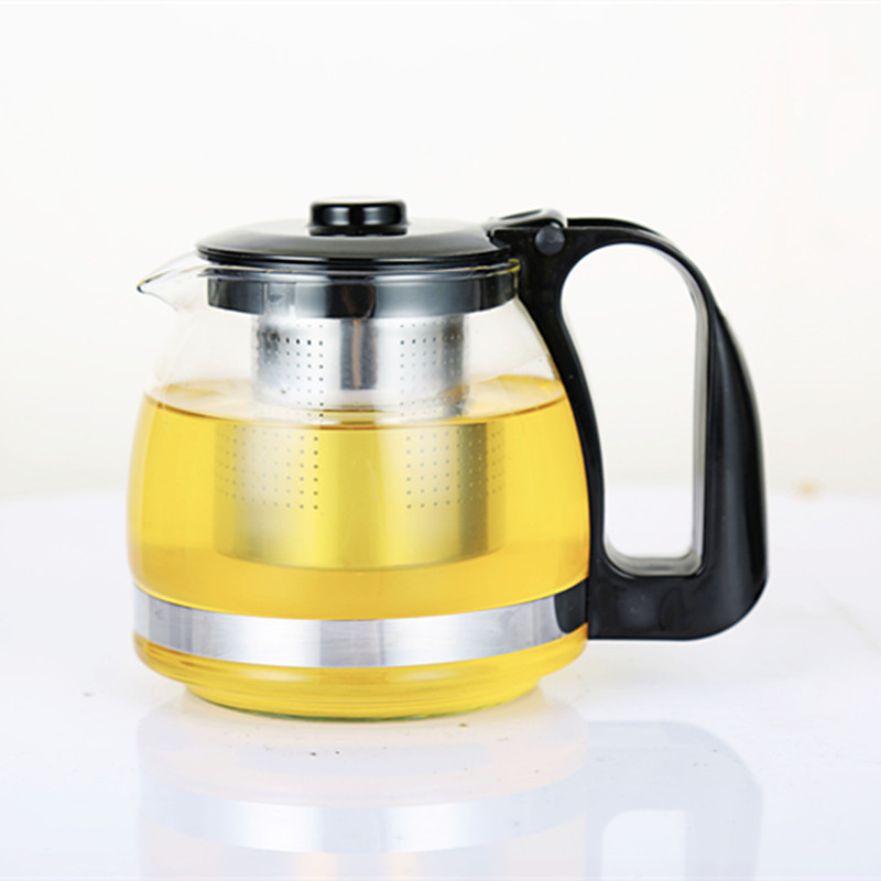 廠傢直銷玻璃茶壺茶具沖茶器 耐熱花茶壺咖啡壺泡茶壺600ML可絲印工廠,批發,進口,代購