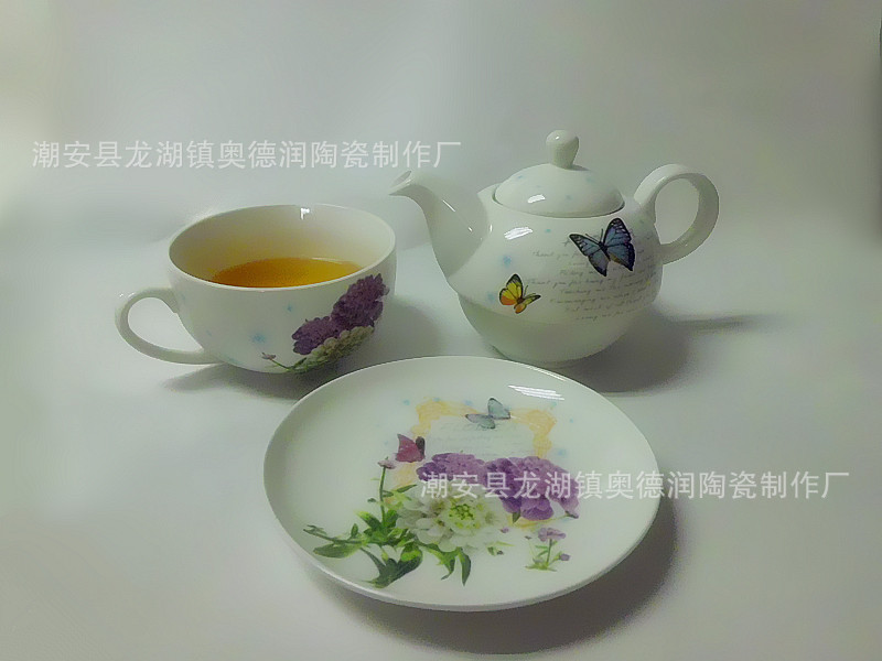 韓式創意陶瓷花茶壺 子母壺 單人壺 簡約時尚 可logo定製工廠,批發,進口,代購