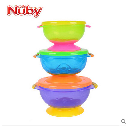 正品行貨美國nuby努比 套裝吸盤碗3件套 5368批發・進口・工廠・代買・代購