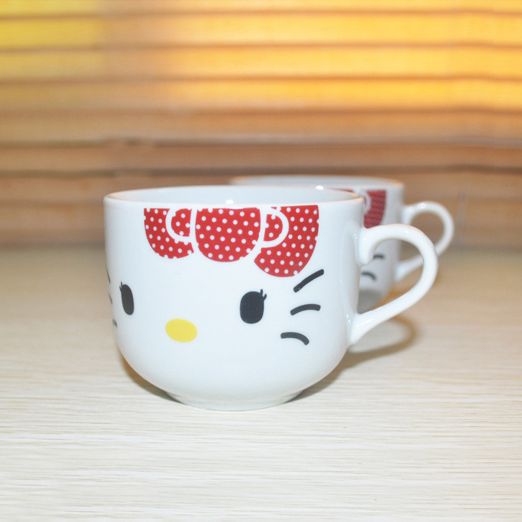 新款杯子KT貓陶瓷杯凱蒂貓情侶對杯咖啡杯水杯創意馬克杯帶勺女生批發・進口・工廠・代買・代購