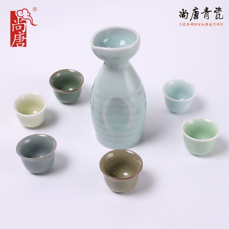 供應 龍泉青瓷 文藝小酒套裝 仿古茶酒壺 高檔陶瓷禮品 廠傢批發批發・進口・工廠・代買・代購