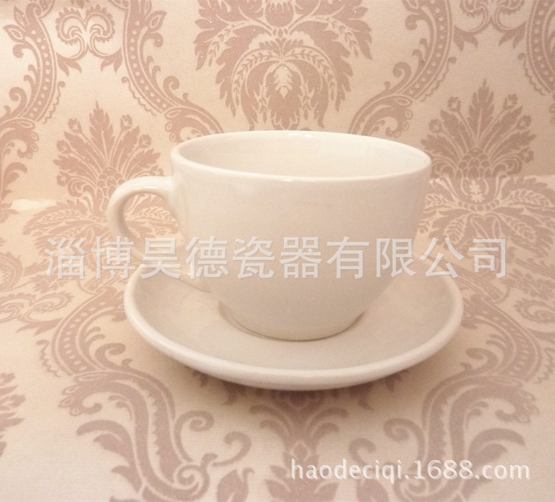 廠傢直銷 11oz cappuccino拉花咖啡杯碟套裝 炻瓷色釉定製LOGO工廠,批發,進口,代購