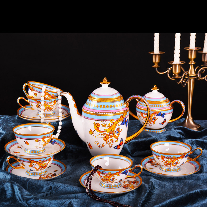 高檔陶瓷骨瓷咖啡具套裝歐式下午茶咖啡具套裝杯碟茶具批發・進口・工廠・代買・代購