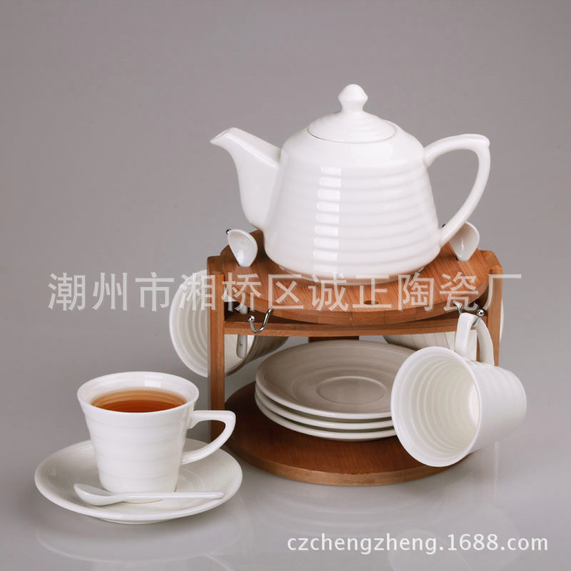 整套茶具 創意宜傢高級禮品陶瓷中式整套茶具咖啡壺杯碟工廠,批發,進口,代購