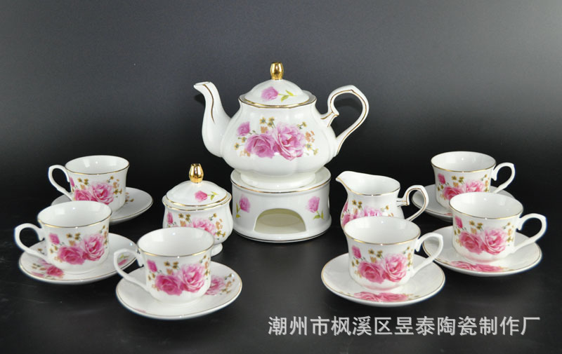 禮品贈品陶瓷大南瓜咖啡具套裝茶具下午茶茶具手沖式貼花描金套裝工廠,批發,進口,代購