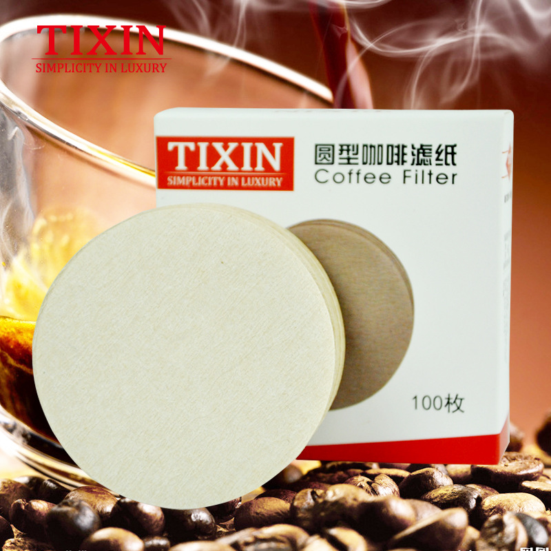 TIXIN/梯信 圓型咖啡濾紙 摩卡咖啡壺專用木質纖維6號過濾紙100枚工廠,批發,進口,代購