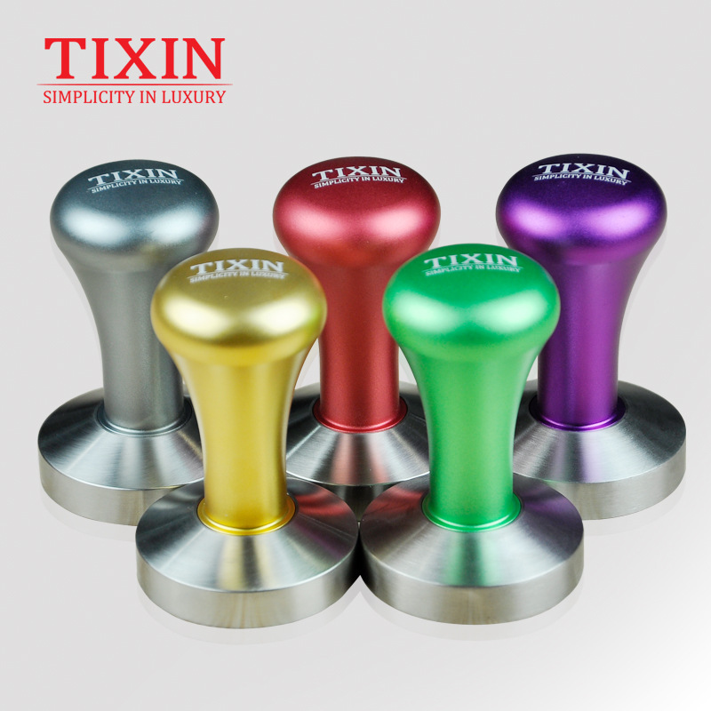 TIXIN/梯信 炫彩不銹鋼壓粉器 咖啡機專用填壓器壓粉錘商用57.5mm工廠,批發,進口,代購