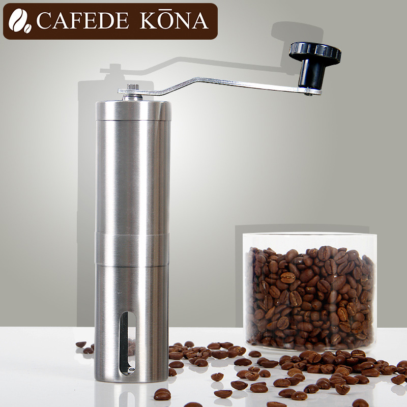 CAFEDE KONA咖啡磨豆機手搖 研磨咖啡粉器傢用手動不銹鋼 咖啡具工廠,批發,進口,代購