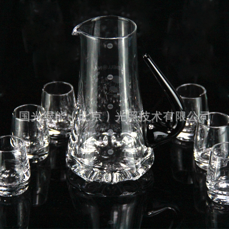 希愛思無鉛高清透明玻璃白酒分酒器套裝3GS-N技術500MLX6源頭廠傢批發・進口・工廠・代買・代購