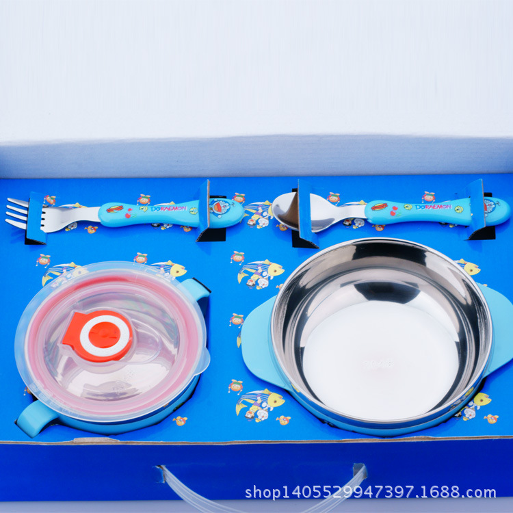 韓式兒童餐具套裝（5件套） 高級304#不銹鋼 幼兒用品 禮品贈品批發・進口・工廠・代買・代購