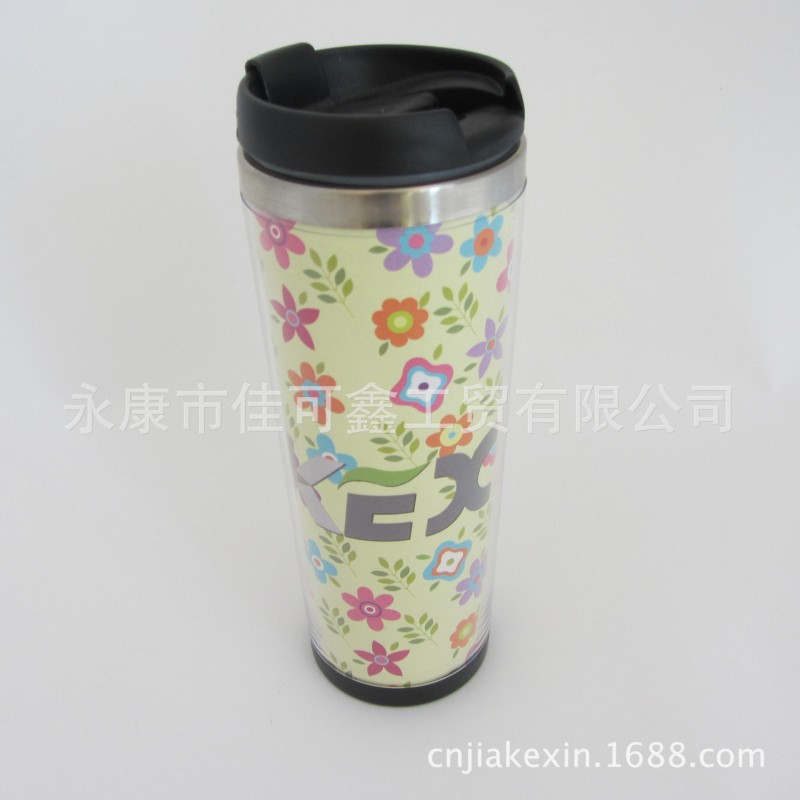 內鋼外塑星巴克咖啡杯汽車杯 自由更換廣告紙  可以定製LOGO批發・進口・工廠・代買・代購