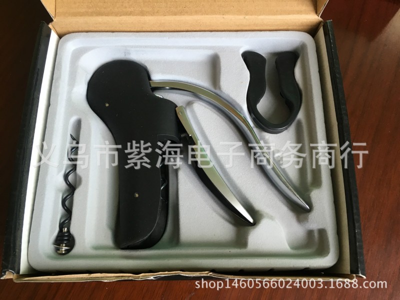 不銹鋼紅酒開瓶器套裝 彩盒裝3件套酒具 鵝頭豪華開瓶器啟瓶器工廠,批發,進口,代購