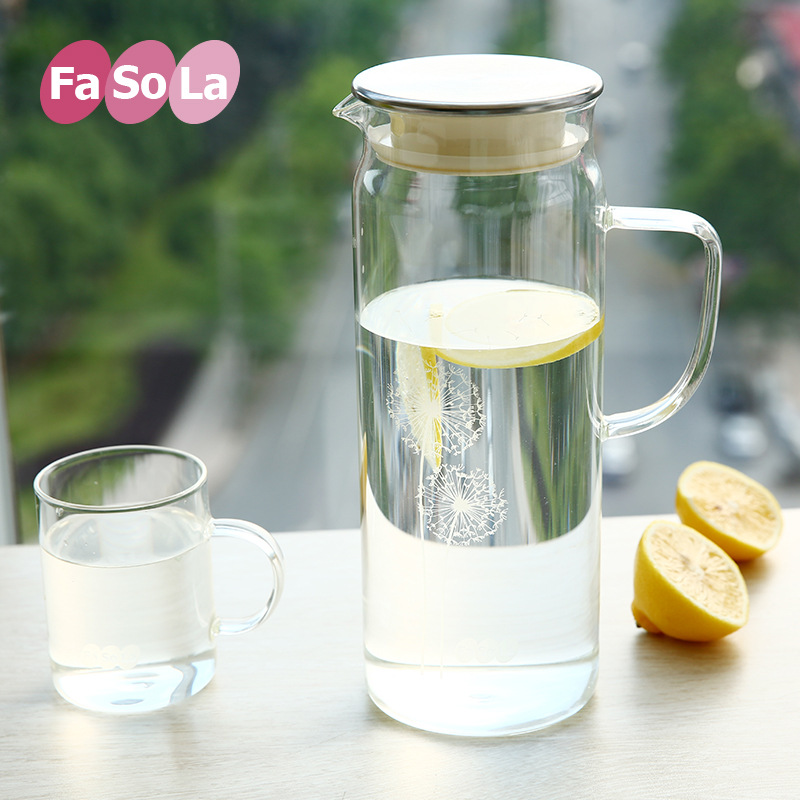 FaSoLa冷水壺 玻璃 耐熱 耐高溫涼水壺 玻璃涼水杯 大容量冷水杯工廠,批發,進口,代購