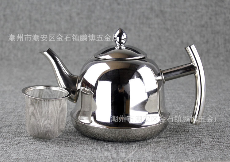 不銹鋼咖啡壺茶壺高檔酒店餐廳用品0.8L/1.2L順泉壺泡茶壺燒水壺工廠,批發,進口,代購