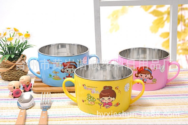 2015日韓風格兒童萌萌噠塑鋼飯盒 禮品促銷兒童飯盒 母嬰店兒童碗批發・進口・工廠・代買・代購