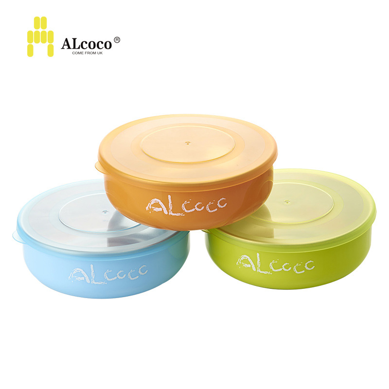 英國ALcoco可脫卸不銹鋼餐具兒童雙層保溫碗帶蓋嬰幼兒碗 寶寶碗批發・進口・工廠・代買・代購