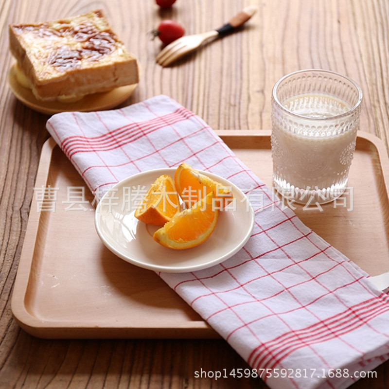 日式木質茶杯長方形托盤早餐盤 櫸木水果實木麵包小盤子木盤茶盤批發・進口・工廠・代買・代購