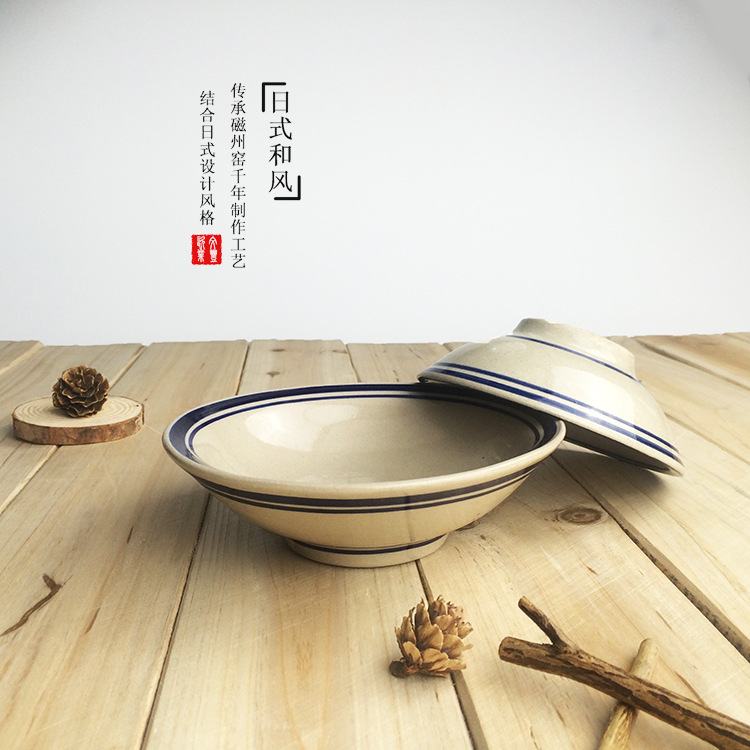 仿古陶瓷鬥碗古代粗陶淺碗陶瓷菜碗湯菜盤米粉酒碗蘸料碗可做茶碗工廠,批發,進口,代購