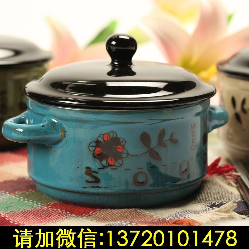 釉下彩陶瓷帶蓋點心碗泡麵碗創意傢居精品批發促銷禮品927-1工廠,批發,進口,代購