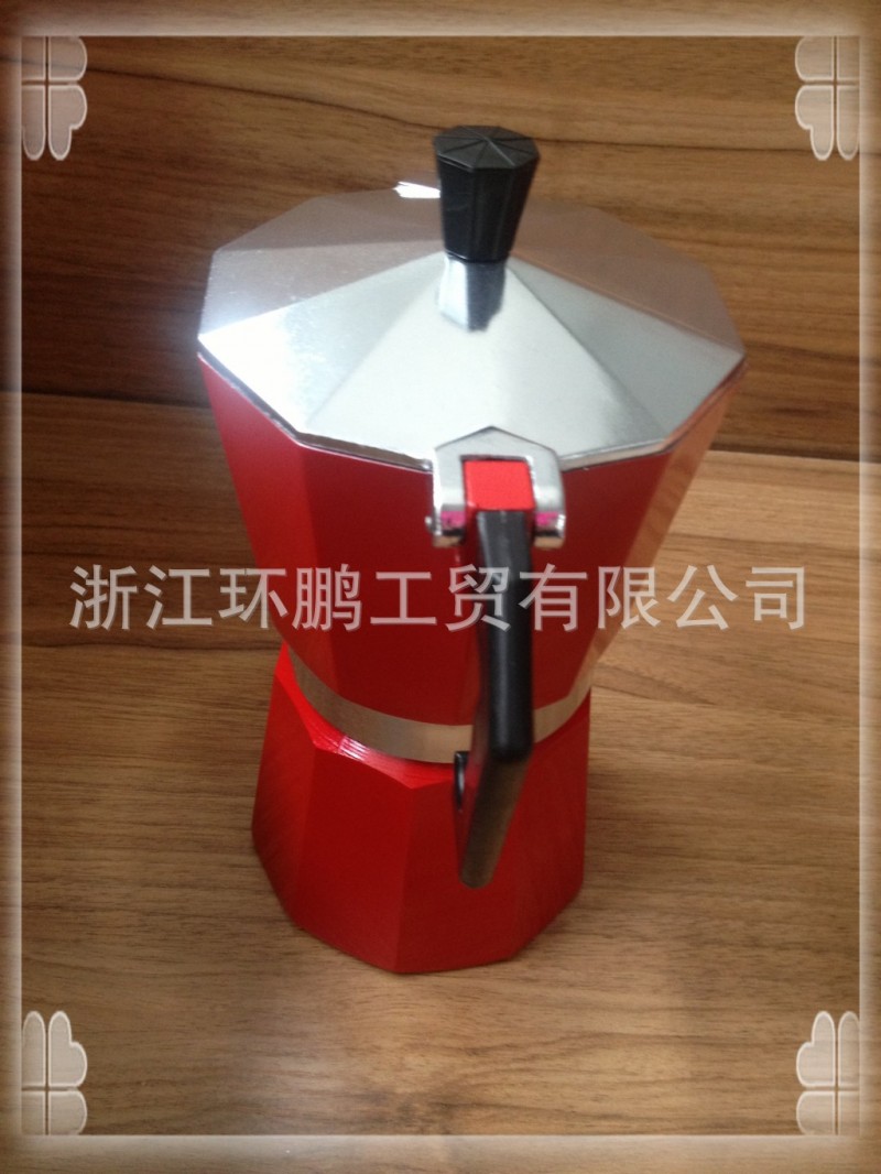 3杯意大利彩色咖啡壺 八角摩卡壺 moka espresso coffee maker批發・進口・工廠・代買・代購