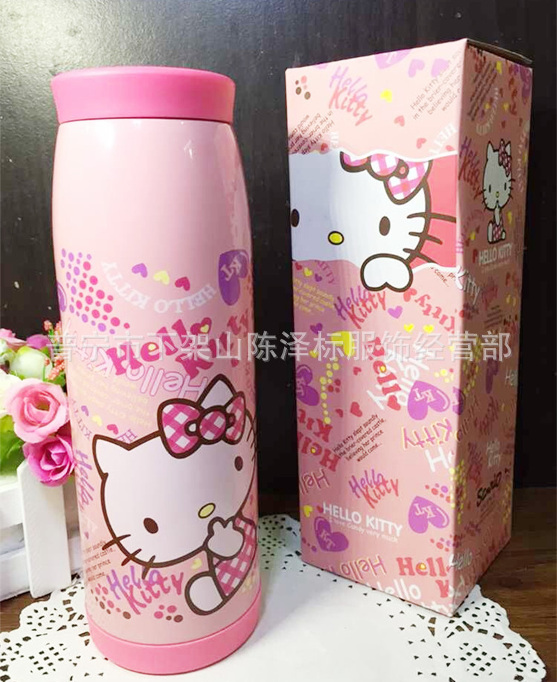 helloKitty凱蒂貓不銹鋼保溫瓶 卡通創意大肚杯 KT貓真空保溫杯工廠,批發,進口,代購