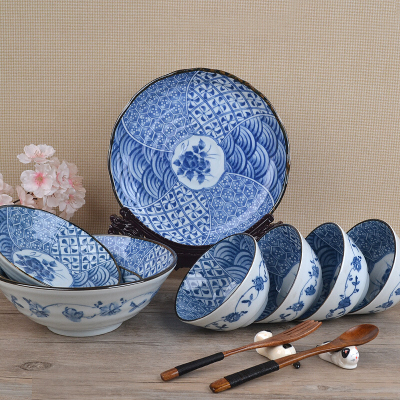 日本進口陶瓷餐具套裝 8頭瓷器餐具套裝 美濃燒碗碟套件高檔簡約批發・進口・工廠・代買・代購