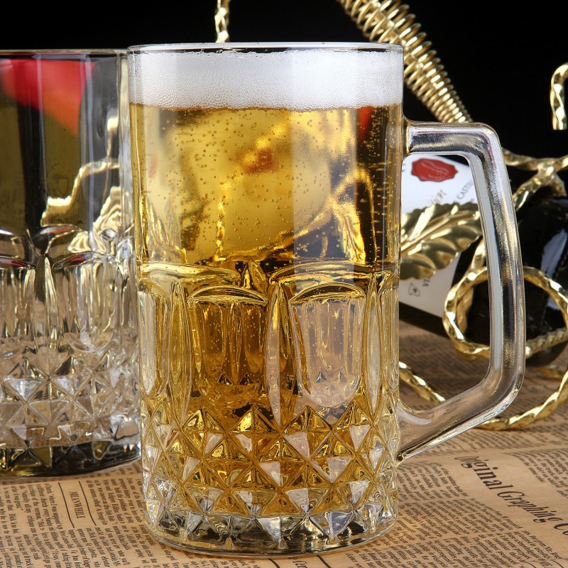 啤酒節超大玻璃啤酒杯帶把涼水杯茶杯燒烤用紮啤杯工廠,批發,進口,代購