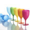 創意塑料高腳杯 果汁杯 香檳杯 紅酒杯 彩色塑料水杯6個裝工廠,批發,進口,代購