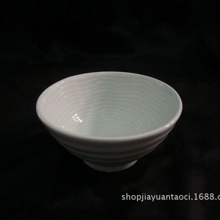 景德廠傢直銷純色浮雕陶瓷碗 批發促銷強化瓷湯碗日用傢用餐具批發・進口・工廠・代買・代購