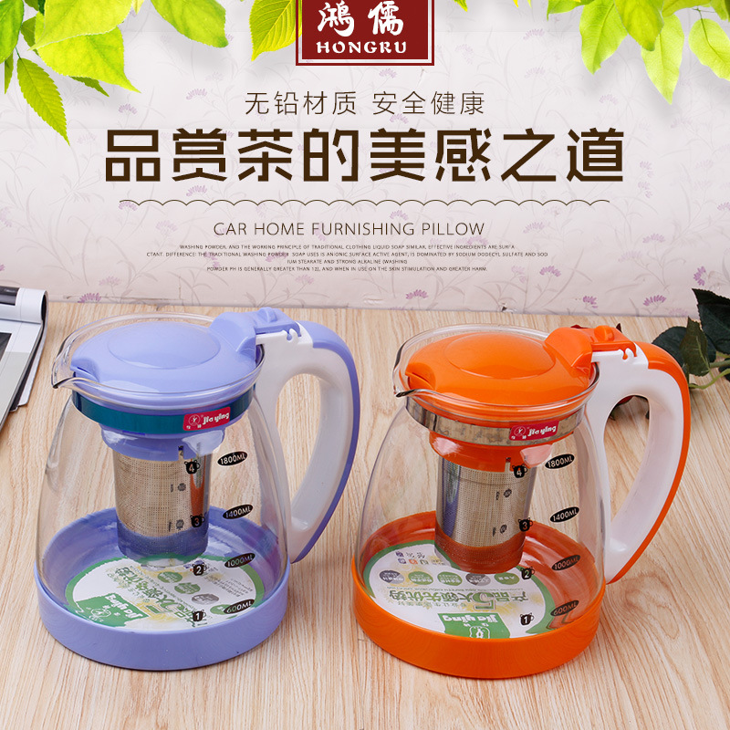 特價高硼矽玻璃茶具套裝 帶過濾茶壺茶杯耐熱玻璃花茶壺茶具整套工廠,批發,進口,代購