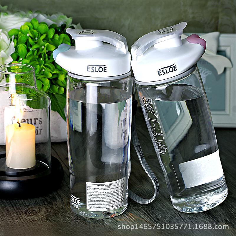 韓國新款ESLOE分享杯衛生杯健康防唇印透明塑料水杯男女茶杯批發・進口・工廠・代買・代購