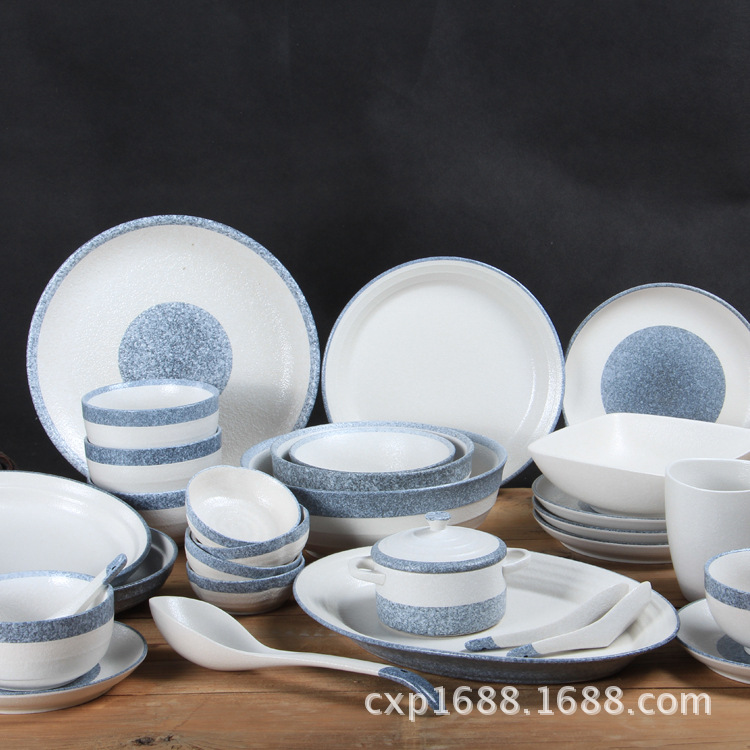 日式雪花釉餐具 創意陶瓷碗出口日本瓷器碗盤碟套裝廠傢直銷正品批發・進口・工廠・代買・代購