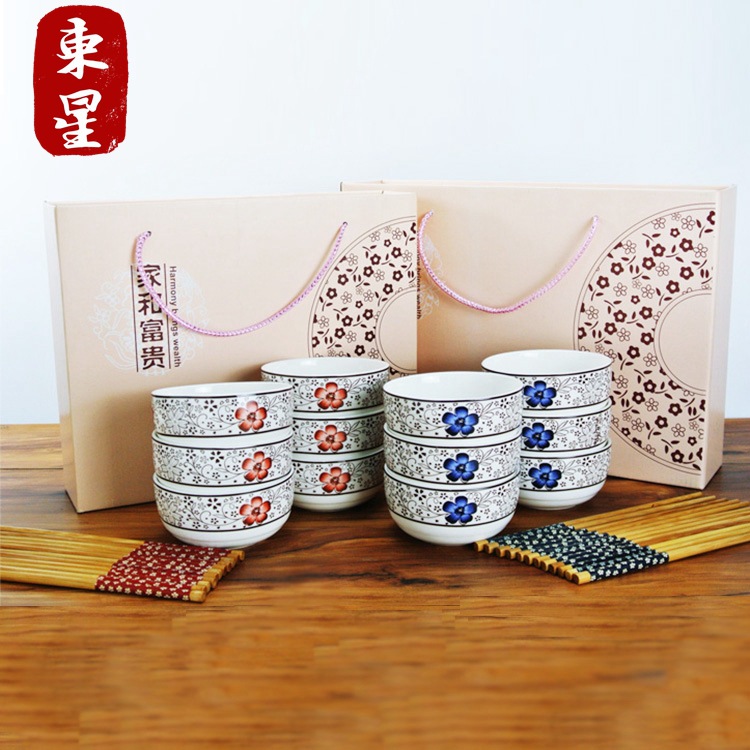 陶瓷碗筷 促銷禮品餐具套裝 陶瓷餐具 日式手繪陶瓷碗廠傢直銷售批發・進口・工廠・代買・代購