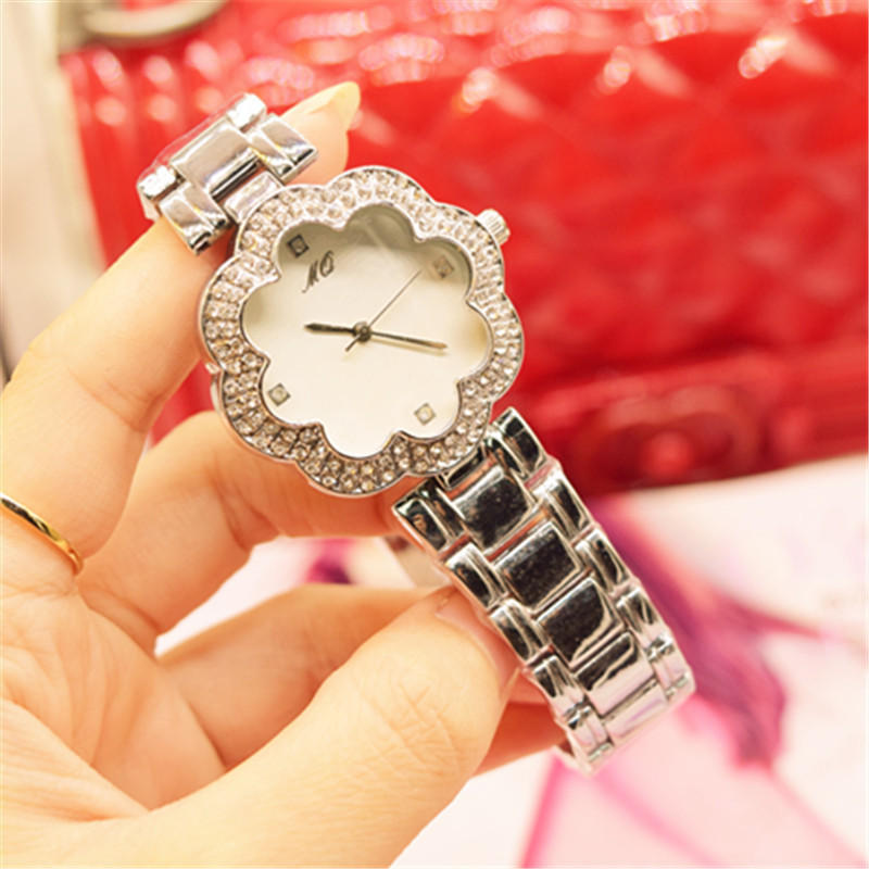 品牌MQ潮流時尚韓版名媛水鉆女士銀色手錶精致簡約手錶A096工廠,批發,進口,代購