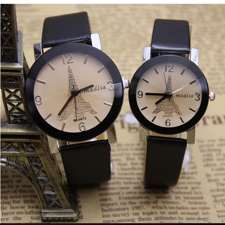 韓版 對表 巴黎埃菲爾鐵塔戀愛情侶中學生手錶供應2016新款批發・進口・工廠・代買・代購