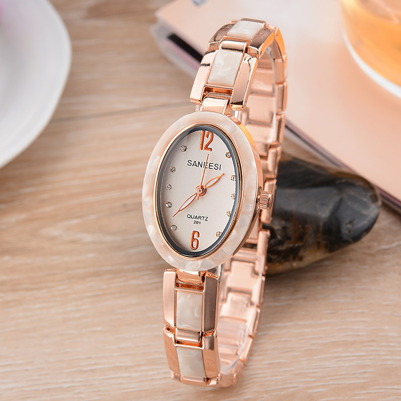 2016新款簡約精致韓版橢圓形學生手錶 一件代發防水鋼帶石英手錶批發・進口・工廠・代買・代購