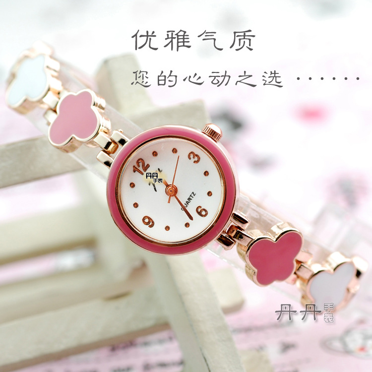 丹丹手錶新款 韓版時尚蝴蝶手鏈表 個性休閒批發手錶 支持代理工廠,批發,進口,代購