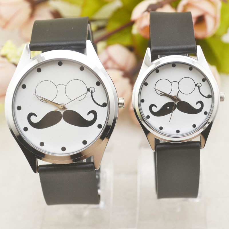 新款胡子矽膠皮帶手錶 時尚韓國男女學生時裝表禮品表 超低價工廠,批發,進口,代購