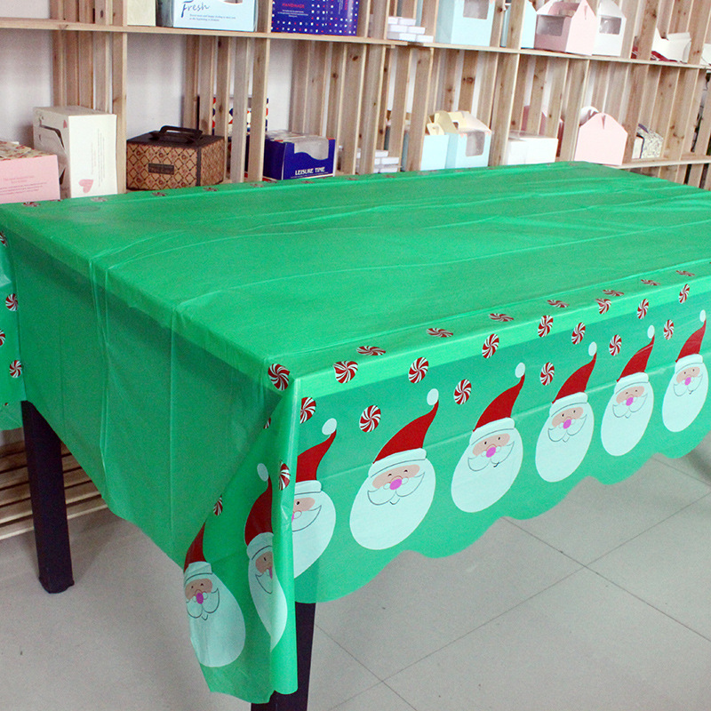 定做聖誕節佈置用品甜品臺裝飾品彩色一次性透明桌佈餐桌佈工廠,批發,進口,代購