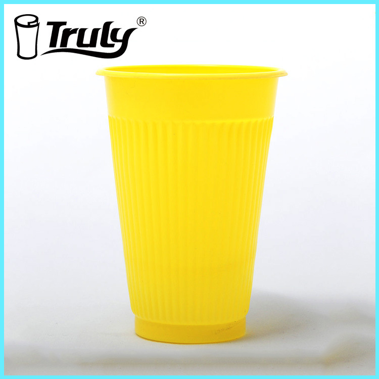 訂做 彩印一次性豎條紋杯塑料杯 330ml加厚pp一次性塑料杯飲料杯工廠,批發,進口,代購