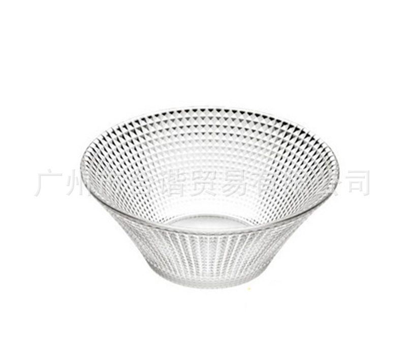 正品麗尊 玻璃碗 280ml鉆紋小果碗沙拉碗水果碗創意沙拉碗 KTW117工廠,批發,進口,代購