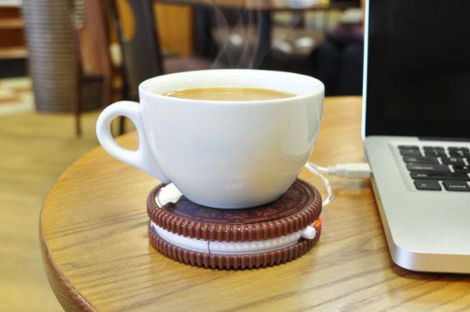 極客 USB-POWERED COOKIE創意餅乾USB加熱杯墊辦公室加熱咖啡工廠,批發,進口,代購