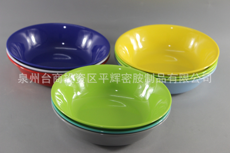 色料密胺湯碗 塑料沙拉碗 圓碗 美耐皿碗 色拉碗 仿瓷 美耐皿有色批發・進口・工廠・代買・代購