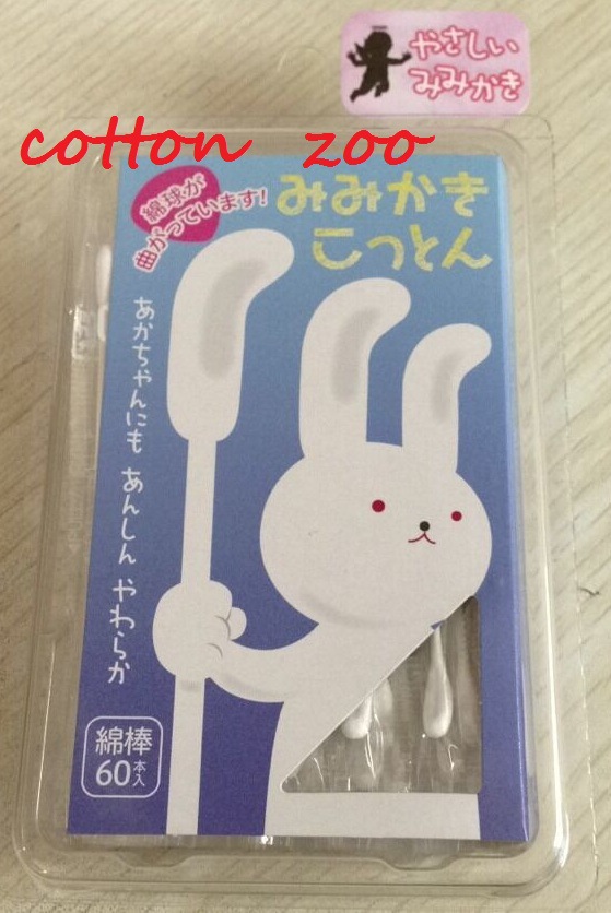 日本平和 嬰兒用 棉簽 (一頭耳挖/螺旋形) 60支批發・進口・工廠・代買・代購